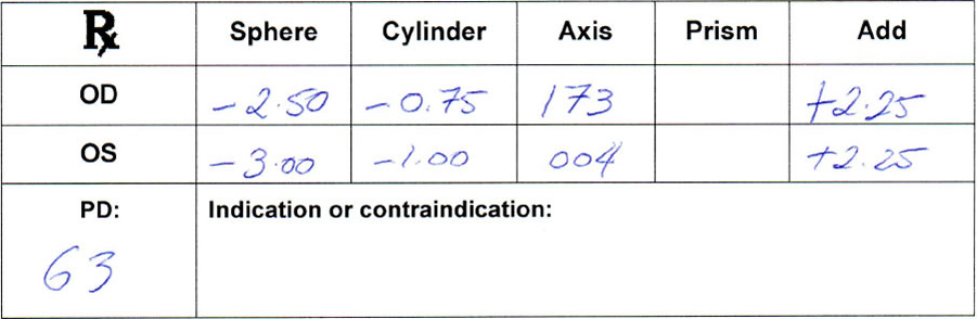 Optometrist Example